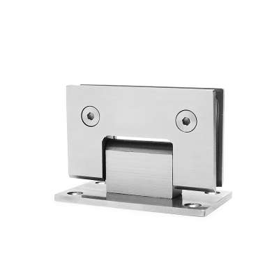 90 degree wall to glass shower door hinge tempered glass hardware