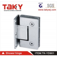 Wall to Glass Square Corner Shower Hinge in Oil Rubbed Bronze Finish for Frameless Heavy Glass Shower Doors